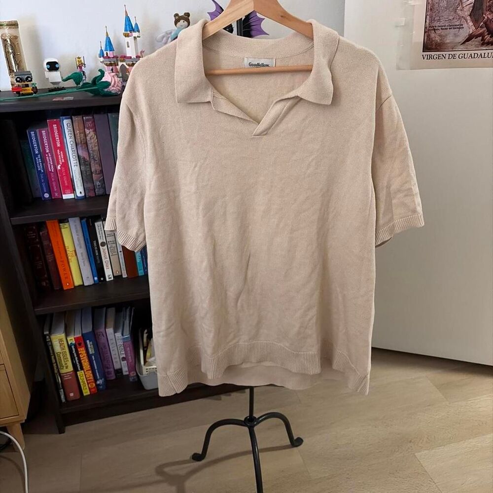 Goodfellow & Co Beige Polo Shirt Men's XXL